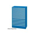 Lista International Lista 40-1/4"W  Cabinet, 16 Drawer, 270 Compart - Bright Blue, Keyed Alike XSHS1350-1601BBKA